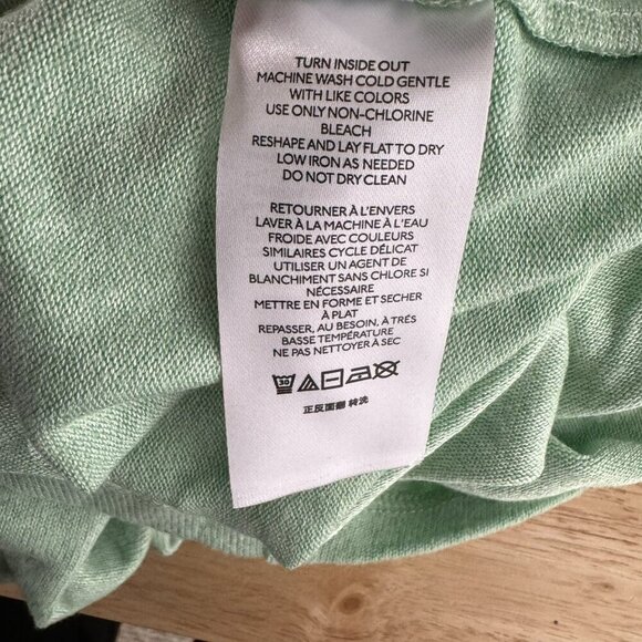 By Anthropologie Turtleneck Top Large Mint Green Puff Sleeve NWT TP-2902‎ - Picture 10 of 12